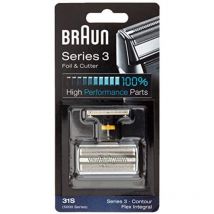 Braun Scherfolie und Schneidblock 31S für Series 3 Rasierer – Hochwertiger Scherkopf für präzise Rasur – 10 g – Silber
