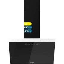 Produit d'occasion] Bolero flux dt 606500 verre noir a de 60cm de large, finition verre noir, aspiration 650m3/h, moteur 165w, classe a, commande