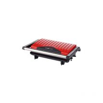 Muvip appareil à sandwich plat en acier inoxydable 750w - plaque supérieure inclinable - pression uniforme - poignée cool-touch