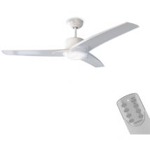 Produit reconditionne] Ventilateur de plafond de 52'' de 3 pales, 60 w, led lampe et fonction été/hiver.