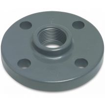 Profec - Gewindeflansch Pvc-u Din Flansch Dn25 X 1 Zoll Ig - Lk 85 Mit 4 X Ø 14 Mm (pn10/16)