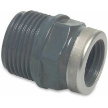 Reduzierstück verstärkt, pvc-u, 2 Zoll ag x 1 Zoll IG,10 bar, grau - Profec