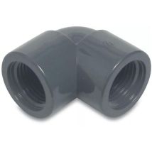 Winkel 90° pvc-u Innengewinde x Innengewinde 3/4 Zoll, 10 bar, grau - Profec