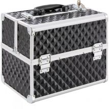 Arebos - Beauty Case Vanity Case Make Up Nail Art Case / Box 32 x 21,5 x 26 cm (Black)