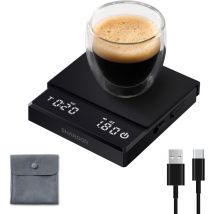 Sunxury - Professional Mini Coffee Scale With Timer 0.01oz High Precision Espresso Pour Over Scale Rechargeable Digital Coffee Scale Portable Coffee