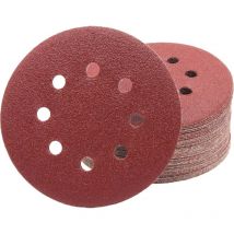 Ugreat - Professional sanding discs 50 pieces 8 holes ø 125 mm grain 100 for eccentric sanders Sanding sheets Sandpaper Sanding pads