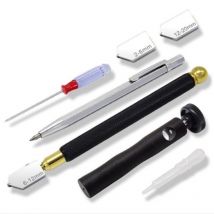 Linghhang - Professioneller Glasschneider, Metall-Glasschneider, Schneidestift-Werkzeugsatz, manueller Glasschneider, austauschbarer Kopf 2 mm – 20