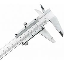 Alovez - Analoger Messschieber, Nonius 150 mm aus Edelstahl mit hoher Messgenauigkeit (DIN862) - 0,02 mm Ablesung mit Tiefenmessung, Innenmessung,