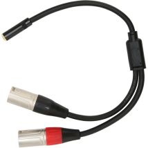 Professionelles 3,5-mm-klinken-buchse Auf Zwei Xlr-stecker-audiokabel, 30 Cm, Symmetrisches Stereo Für Mikrofone