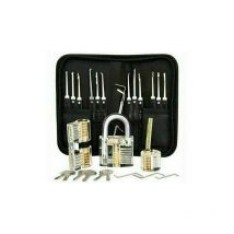 Professionelles Dietrich-Set, 26 Passwort-Signatur-Sets mit 3 transparenten Vorhängeschloss-Sets