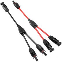 Professionelles Solarpanelkabel (1 auf 2 Pin) mmf+ffm Y-Stecker Solarpanelkabel 1 Paar Solaradapter