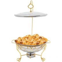 Gojoy - Professionnel Chafing Dish Acier Inoxydable Chauffe-Plats Ronds Restauration Buffets Couverts Professionnels récipients inox Buffet Chauffant