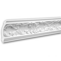 Cornice Moulding 150125 Profhome Decor ative Moulding Crown Moulding Coving Cornice Rococo Baroque style white 2 m