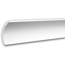 Profhome Decor - Cornisa 150165F Profhome Moldura decorativa Moldura flexible Perfil de estuco diseño moderno blanco 2 m