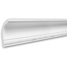 Profhome Decor - Cornisa 150202 Profhome Moldura decorativa Perfil de estuco diseño moderno blanco 2 m