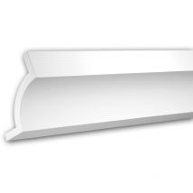 Profhome Decor - Cornisa 150264 Profhome Moldura decorativa Perfil de estuco diseño moderno blanco 2 m