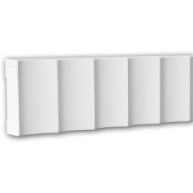 Moldura para pared 151327F Profhome Perfil de estuco Moldura flexible Moldura decorativa diseño moderno blanco 2 m