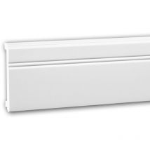 Battiscopa 653103 Profhome modanatura tipo stucco stile neoclassico bianco 2 m