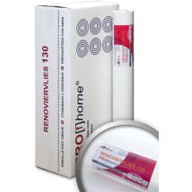 E-delux - Profhome Renoviervlies 130 g Malervlies glattes Vlies rissüberbrückende Vliestapete weiß 112,50 qm 1 Kart. 6 Rollen