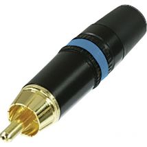 Rean - av NYS373-6 Cinch-Steckverbinder Stecker, gerade Polzahl: 2 Schwarz, Blau 1 St.