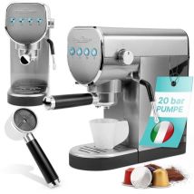 Profi Cook - Pc-es/ka 1265 Inox Machine À Expresso Acier Inoxydable Nombre De Tasse=2 Avec Embout De Mousseur À Lait Y939453