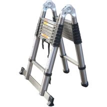 Profi Teleskopleiter Treppenleiter Anlegeleiter Mehrzweckleiter 5m (2.5m+2.5m)