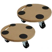 Proregal-betriebsausstattung Zum Fairen Preis - Profi Chariot à roulettes avec 4 roulettes Rond HxLxP 11x30x30 cm Capacité de charge 100kg Panneau de