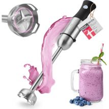 Proficook - pc-sm 1094 - Frullatore a immersione - Con impugnatura ergonomica - 4 lame - 1000 Watt - Nero/Argento