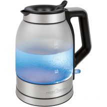 Proficook - wks 1215G Hervidor Agua Eléctrico, 1,7 l, sin bpa, Resistencia Oculta, Inalámbrico, Apagado Automático, Retroiluminado 2200W Plata