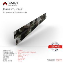 Profilé de joint - bac acier - tôle de couverture - Toiture - H12 Coloris Camouflage Printech L=2m