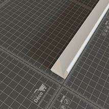 Mon Marché Déco - Baguette d'Angle pvc Cellulaire 25 mm - Longueur 2.50 m - Blanc, Lot de 5