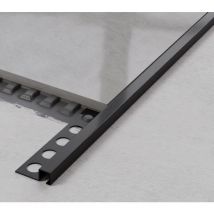 Profil d'angle q universel en acier inoxydable pour carrelage 0.8cm x 270cm - Noir satiné