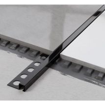 Profil d'angle q universel en acier inoxydable pour carrelage 1.2cm x 270cm - Noir brillant