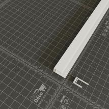 Profil d'Arrêt pvc Clipsable 8 mm - Longueur 2.60 m - Blanc