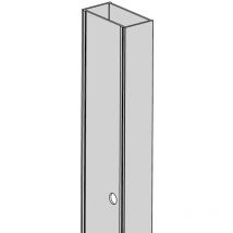 Idralite - Profil de compensation +2cm remplacement cabine porte de douche mod. Flip Black