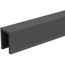 Fuienko - Profil de guidage en u en pvc pour porte entre-cloison 25 mm - 12 x 17 mm - 1,10 m