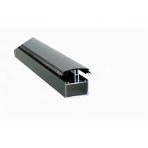 Profil de jonction porteur en h adaptable au polycarbonate 16/32mm en aluminium laqué - Coloris - Gris anthracite ral 7016, Longueur - 4 m