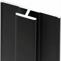 Profilé de jonction pour panneau mural de douche, DécoDesign Schulte Noir, 255 cm