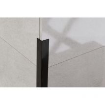 Profil décoratif l angulaire en acier inoxydable 1cm x 244cm - Noir satiné