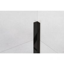 Profil décoratif Li coin intérieur en acier inoxydable 2cm x 270cm - Noir brillant