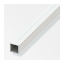 Tube carré en aluminium 23,5x1,5mm longueur 1m effet blanc - 21210 - Alfer