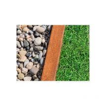 Profil en u acier corten pour bordure béton 100 x 6 x 6,2 cm