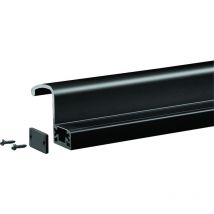 Groom - Profil interner Ziehgriff 2500 mm für GRS300 - Schwarz 9005 - GRS398005