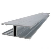 Profil jonction monobloc (en h) - toiture polycarbonate - Coloris - Aluminium, Epaisseur - 10 mm, Longueur - 3 m