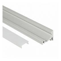 Delitech - Profilé led d'angle - Série V16 - 1,5 mètre - Aluminium - Diffuseur opaque