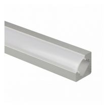 Delitech - Profilé led d'angle - Série V19 - 1,5 mètre - Aluminium - Diffuseur opaque
