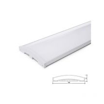 Greenice - Profil/Leuchte Aluminium 10 x led -Leiste - Diffusor Milchig x 1M