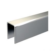 Profil u 25x18 en aluminium en longueurde 2m pour guidage volets coulissants 1109a/200