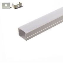 Profilé aluminium 5 Mètres encastrable ( 5 x 1 mètre ) avec diffuseur opaque pour rubans 220V