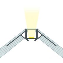 Ledkia - Profilé Aluminium Intégration Plâtre/Placo avec Capot Continu pour Angle Arista pour Ruban led jusqu'à 9 mm Blanc 2 m Blanc translucide